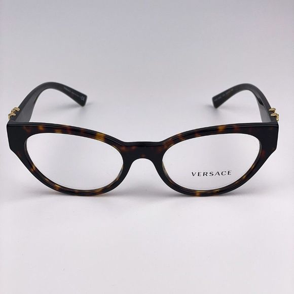 Versace VE3282 108 Eyeglasses Dark Havana Cat Eye Women - Picture 4 of 9